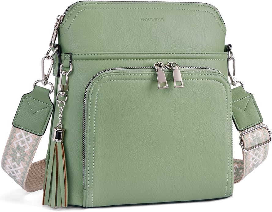 Crossbody Purse for Women,Lightweight Medium Crossbody Bag Soft Leather Women's Shoulder Handbags with Tassel