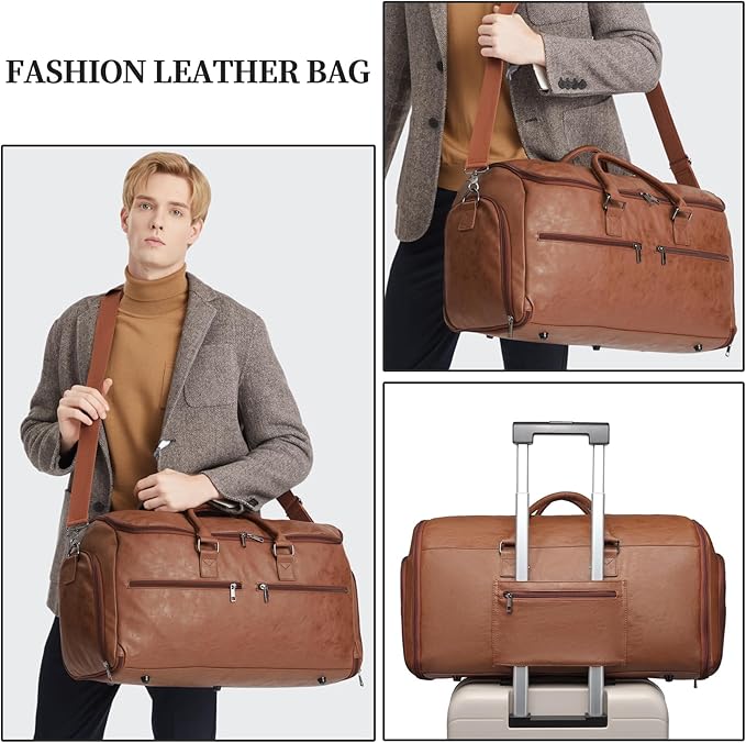 Carry On Garment Bag for Travel, Convertible Travel Garment Bag for Men Women, 2 in 1 Hanging Suitcase Suit Business Travel Bag