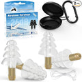Ear Plugs for Airplane Pressure Relief, 2 Pairs Adults Soft Silicone Reusable Airplane Earplugs 26dB, with Silicone Connector Cord, Travel Essentials for Flying, Ear Protection Earplugs for Plane