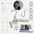 Over The Door Hooks Hanger,Foldable Portable Folding Hangers,Hanging Rack,Clips,Essentials for Cruise,Vacation,Camping,RV,Road Trip,Hotel,Business Travel, Student Apartment(White Box)