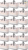 Heavy Duty Moving Bags - Extra Large Packing Bags and Storage Totes, Collapsible and Foldable Option for Moving and Storage, Clear, 93 L - 12 Pack