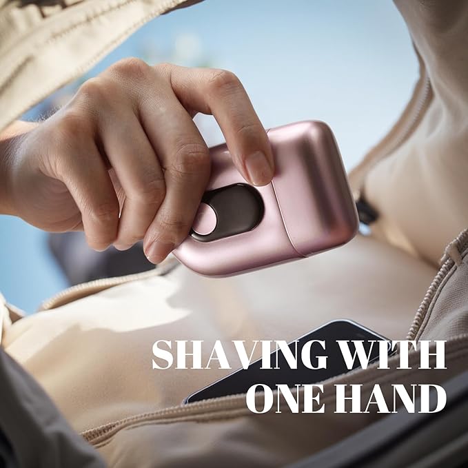 Cordless Electric Shaver for Women: Mini Electric Razors with LED Display - Rechargeable Bikini Trimmer - IPX7 Waterproof Wet Dry Face Razor for Body Pubic Leg (Pink)