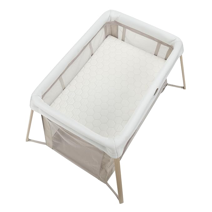 Maxi-Cosi Calao Travel Playard, Infant Bassinet, Toddler Playpen, Portable, Lightweight, Foldable, Easy Setup, with Carry Bag, Breathable Mesh, Classic Oat