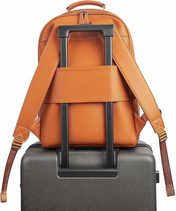 Camera Backpack Classic PU Leather for DSLR, Professional Camera Bag for Photographers with 15 Inch Laptop Compartment Large 20L