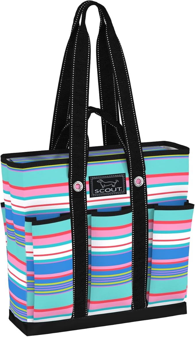 SCOUT Rocket Pocket Tote - Multi-Pocket Travel, Nurse, Teacher, Mom Tote, 7 Pockets Total, Two Sets of Straps, Folds Flat