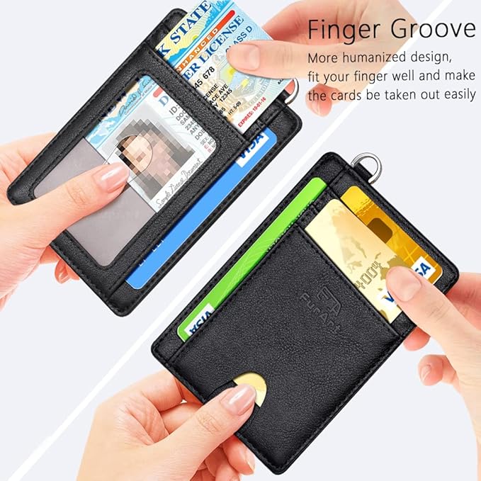 FurArt Slim Minimalist Wallet, Front Pocket Wallets, RFID Blocking, Credit Card Holder for Men & Women