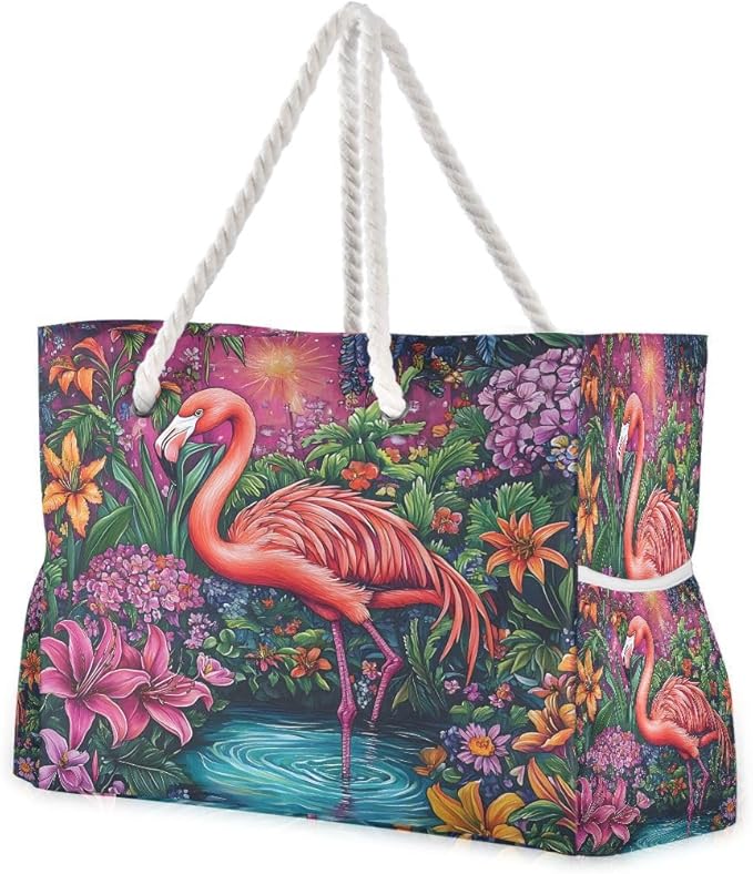 senya Large Beach Bags Totes Canvas Tote Shoulder Bag Soft Wave Water Resistant Bags for Gym Travel Daily Ocean