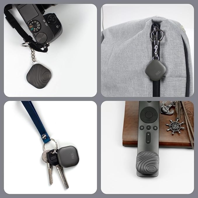 Key Finder 4-Pack, Bluetooth Tracker Item Locator with Key Chain - Both iOS and Android Compatible for Keys Pet Wallets or Backpacks and Tablets