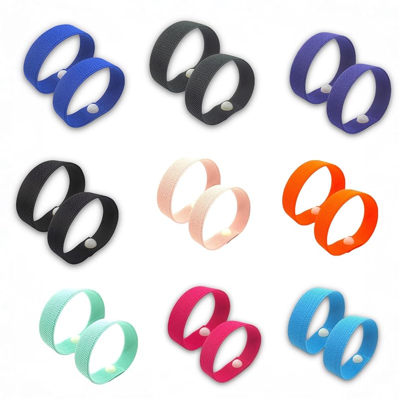 Motion Sickness Relief Acupressure Wristbands for Kids and Adults – Waterproof, Slip-On, Nausea Relief, Motion Sickness, Travel (2 Pack) (Rose, Medium 7)