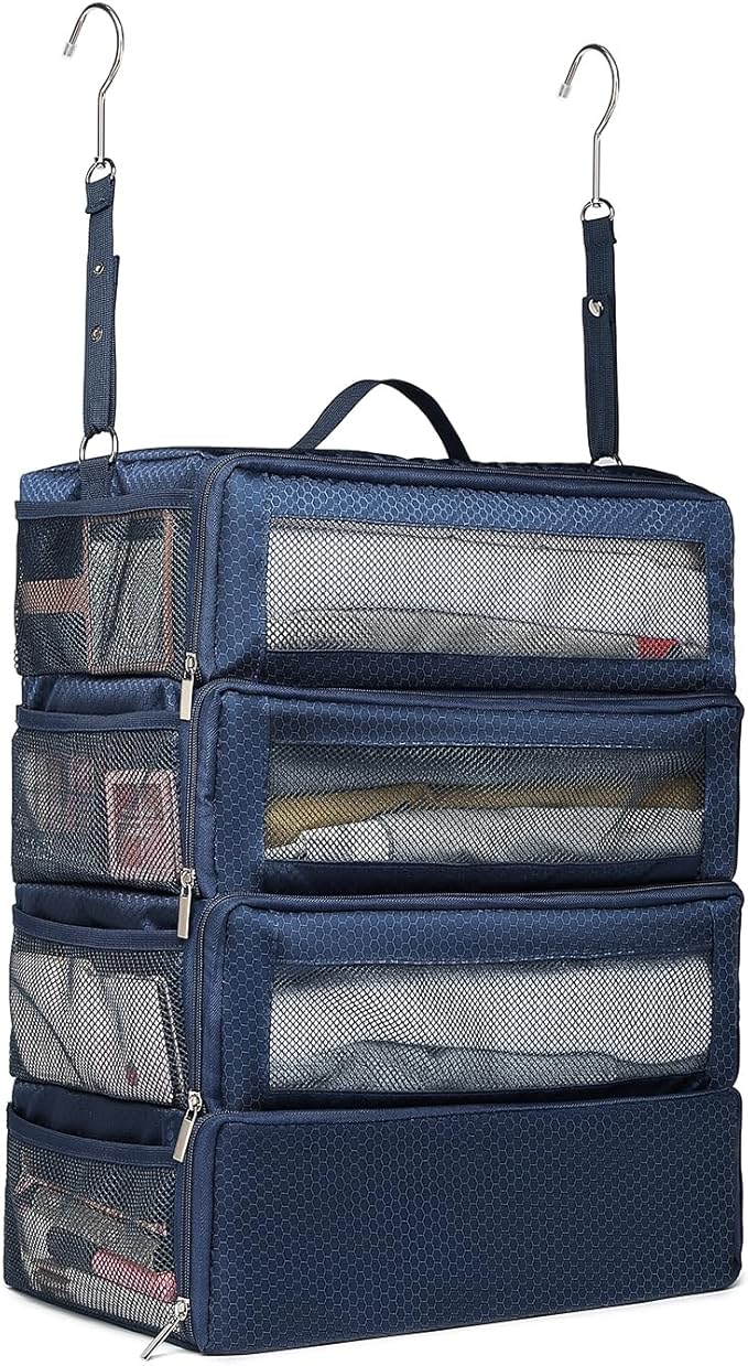 Suitcase Organizer Travel Bags Organizer for Luggage Compression Hanging Packing Cubes for Travel Carry on Closet (Bag Only)