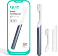 Quip Metal Sonic Toothbrush, Electric Toothbrush for Adults –Time Travel & Soft Bristles with Travel Case & Replaceable Brush Head -3-Month Battery Life - Twilight Faded Blue