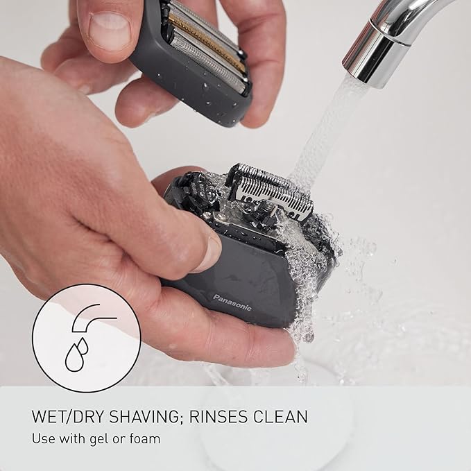 Panasonic ARC5 Palm-Sized Razor, Handheld Luxury Compact Travel Shaver with 5-Blade Cutting System and USB-C Charging, Wet/Dry - ES-PV3A-K