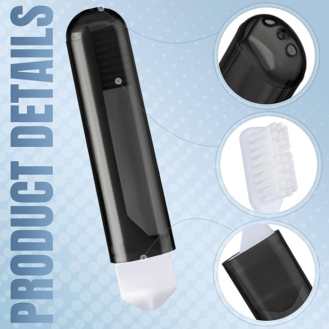 Patelai 4 Pcs Travel Toothbrush Set, Soft Bristle Mini Foldable Tooth Brush with Case, Individually Wrapped Small Portable Travel Size Toiletries Stuff for Camping (Fresh Color)