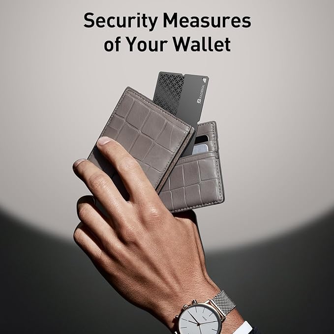 2025 [Apple MFi Certified] (iOS Only) Bluetooth Tracker Smart Finder for Apple Find My, iPhone Card Wallet Finder GPS Tracker, 5-10 Years Battery, Keys Finder and Item Locator for Keys, Bags, Passport