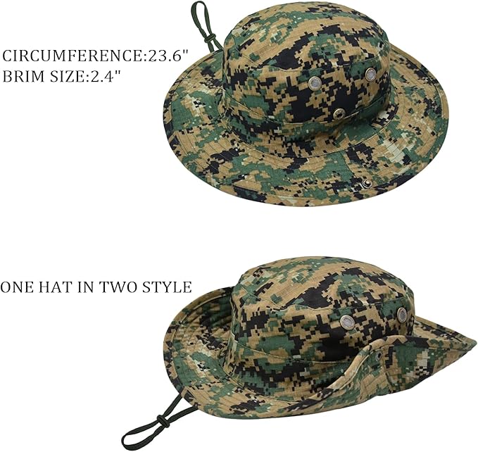 Sun Hats for Men Women Boonie Hat Foldable Fishing Hat UPF 50+ Bucket Hat for Fishing Hiking Garden Safari Beach