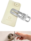 Greatim Portable Door Lock for Travel Hotel Safety, Stainless Steel Security Lock, Compact Safety Lock for Room Door, Universal Portable Travel Door Lock for Room Security