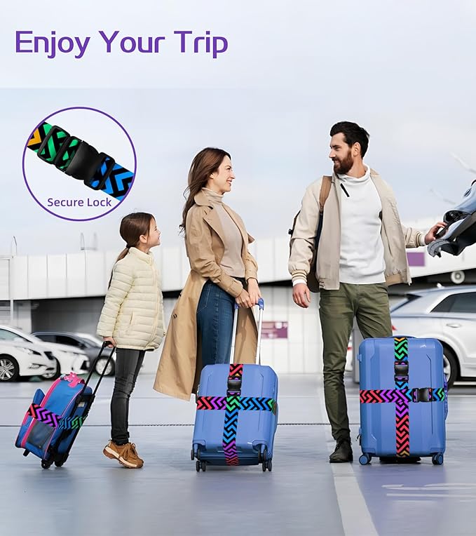 Luggage Straps for Suitcases Travel Belt Luggage Band Heavy Duty Traveling Luggage Identifier Cute Women Girls Unique Accesory,
