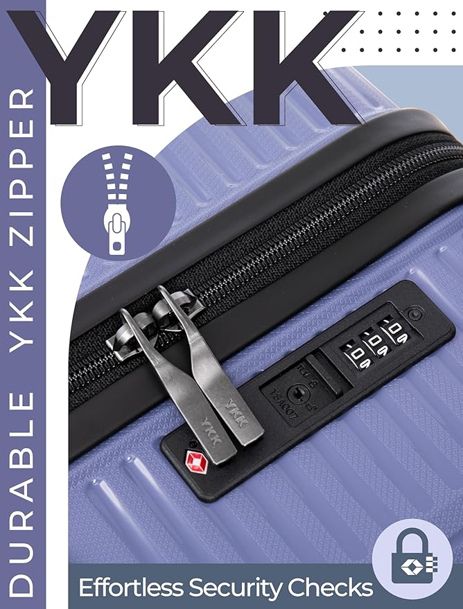 Luggage Sets 5 Piece, Suitcases with Wheels, Hardshell Suitcase Set, PP Carry on Luggage Set with TSA Lock, Travel Luggage
