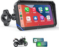 WonVon 6.25 Inch Wireless Motorcycle Carplay GPS Navigation System with Apple Carplay and Android Auto Portable Screen with Dual Bluetooth, Navigation, Siri, Google Assistant