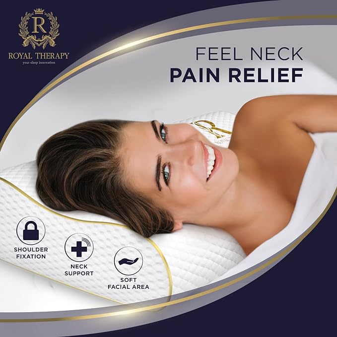 Cervical Memory Foam Pillow – 4-Layer Adjustable King Size Contour Design for Side Sleepers, Neck Support & Pain Relief, Orthopedic, CertiPUR-US Certified