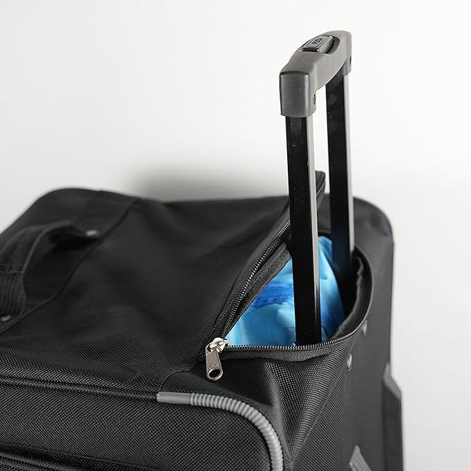 36" Rolling Duffle Bag with Wheels and Handle - Multiple Compartments/Compression Straps With Buckles
