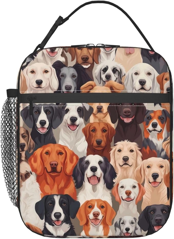 Dog Insulated Lunch Box for Women Men Dog Lunch Bag for Travel,or Fishing Polyester