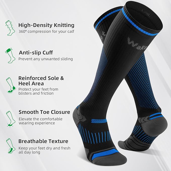 Compression Socks for Women Men 3 Pairs, Compression Stockings, Fragrance Flight Socks for Travelling Sitting