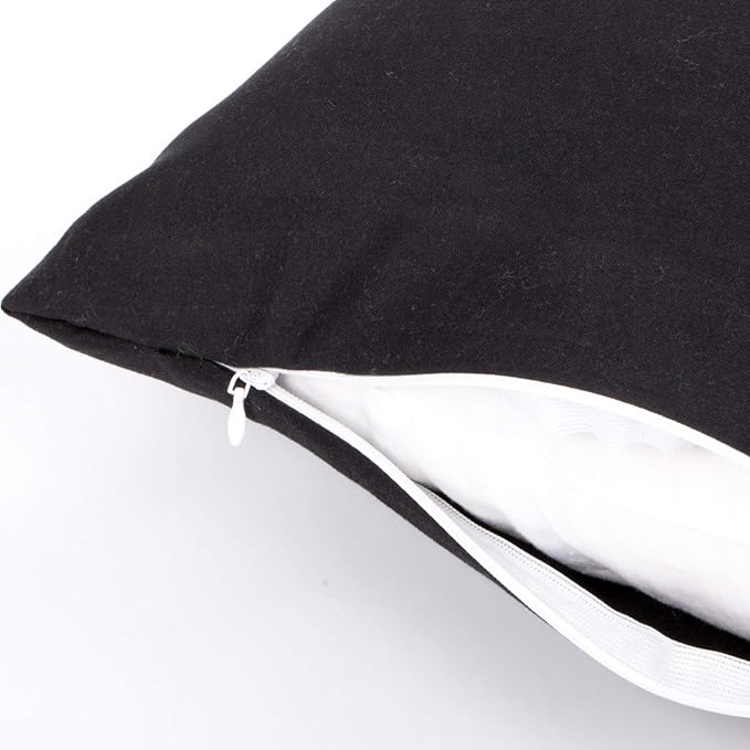 NTBAY 2 Pack Pillows with Microfiber Pillowcases, Soft Cotton Down Alternative 13x18 Zippered Pillows for Sleeping in Crib Bed - Machine Washable - Breathable Travel Pillows, Black