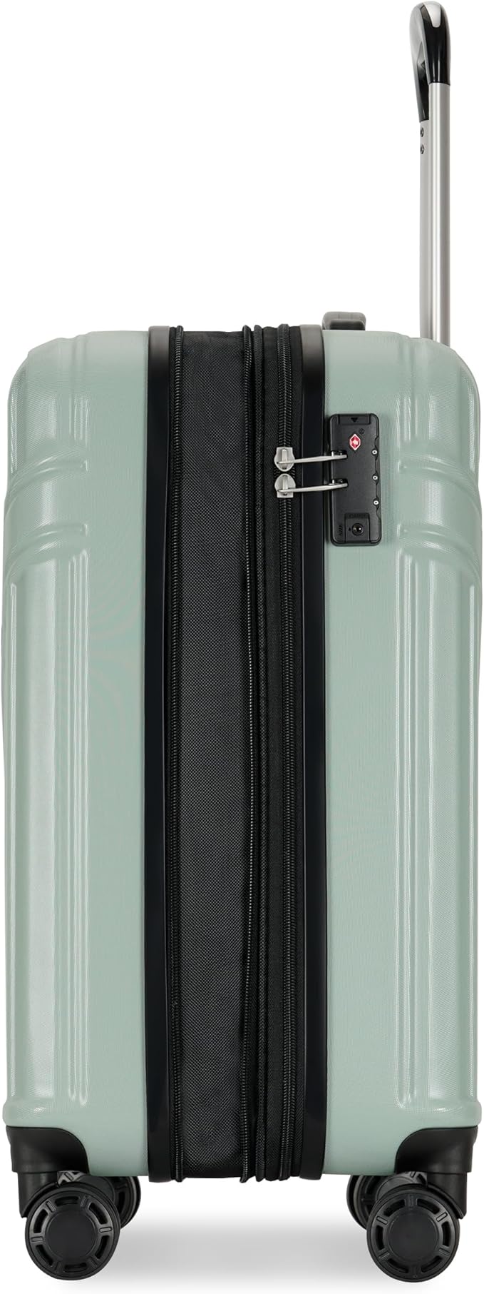 GinzaTravel Luggage Sets 3-Piece Expandable Suitcases with Wheels PC+ABS Durable Hardside Luggage sets TSA lock (Light green, 3-Piece Set(20"/25"/29"))