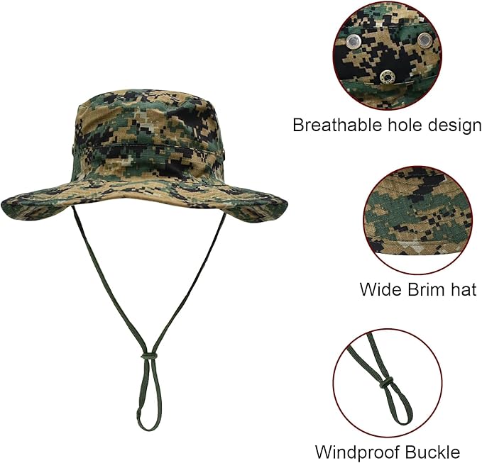 Sun Hats for Men Women Boonie Hat Foldable Fishing Hat UPF 50+ Bucket Hat for Fishing Hiking Garden Safari Beach