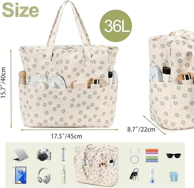 Waterproof Beach Tote Pool Bags for Women Ladies Extra Large Gym Tote Carry On Bag With Wet Compartment for Weekender Travel