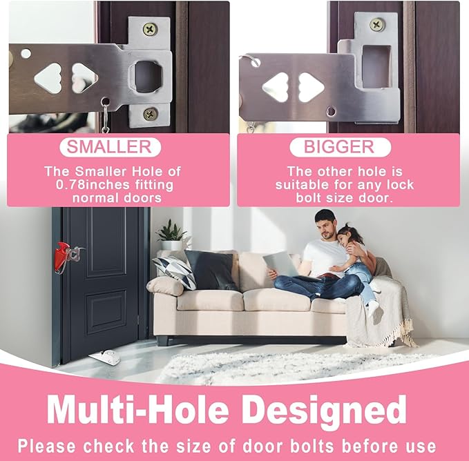 Portable Door Stop Alarm, No Installation Required, Provides Security for Home, Hotel and Traveling(2 Pack Door Stop)