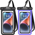 Universal Waterproof Phone Pouch-Waterproof Phone Case for iPhone 15 14 13 12 Pro Max XS Plus Galaxy S24+ S23 Up to 7",IPX8 Waterproof Cellphone Dry Bag Beach Vacation Cruise Ship Essentials-2 Pack
