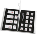 Aluminum SIM Card Case, 21Slots Ultrathin SIM Card Holder, Fit for 4 SIM Card, 4 Micro sim Card, 12 Nano sim Card and 1 Cell Phone Eject Pin Slots, Silver