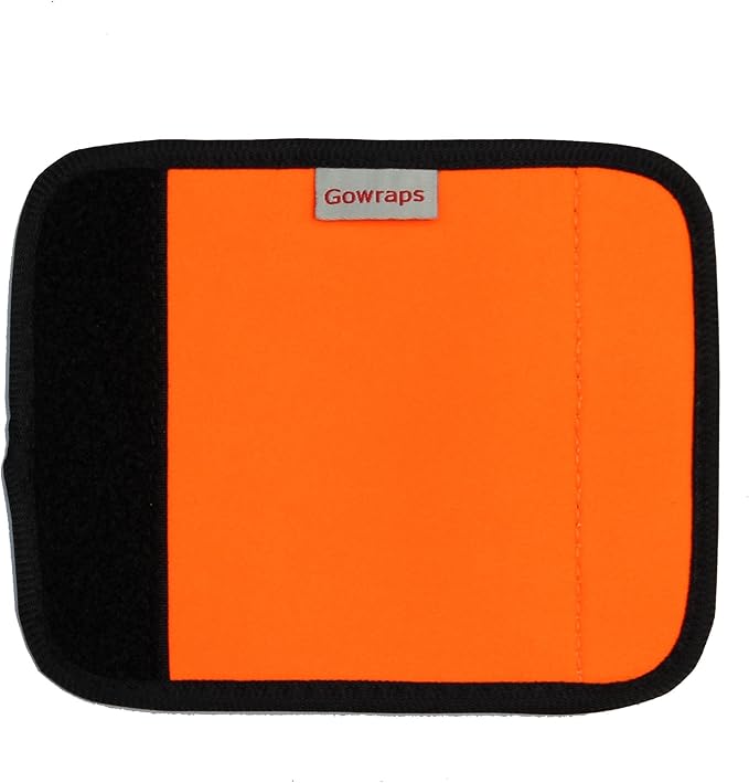 Neoprene Luggage Handle Wrap 5pcs Pack Neon Luggage Tags/Identifiers Bright Luggage Markers Airport Travel Accessories for Luggage/Suitcase Fluorescent Orange