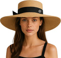 Wide Brim Sun Hat – UPF 50 Sun Protection Hat, Lightweight & Adjustable Hat, Esthetician-Designed Sun Hats for Women UV Protection, Stylish Beach & Gardening Hat Beige