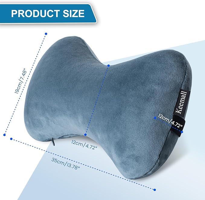Inflatable Car Neck Pillow - 2 Pack Soft Headrest Cushion for Driving Office Camping, Inflatable Travel Neck Pillow for Car or SUV, Boost Your Driving Comfort, Fits All Vehicles