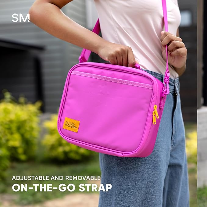 Simple Modern Hadley with Shoulder Strap | Lunch Box for Kids, Teens, and Adults | Insulated Bag for Girls, Boys, Women, Men | Meal Containers with Exterior and Interior Pockets | Navy