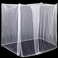 4 Corners Mosquito Net for Mosquiteros para Camas Bed Canopies Netting Bed Drapes Rectangular Mosquito Mesh for Camping Home Outdoor Travel(White,L75 X W79 X H67 Inch,Opening)