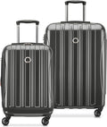 DELSEY PARIS Helium Aero Hardside Expandable Luggage with Spinner Wheels, Brushed Charcoal, 2-Piece Set (19/24)