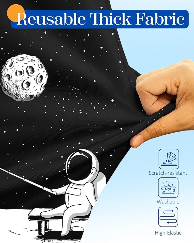 Slohif Luggage Cover for Suitcase Tsa Approved Protector - Luggage Sleeve Large Suit Case Cover Travel Stretch Baggage Case Protective Washable Fit 24-27 Inch Astronaut M
