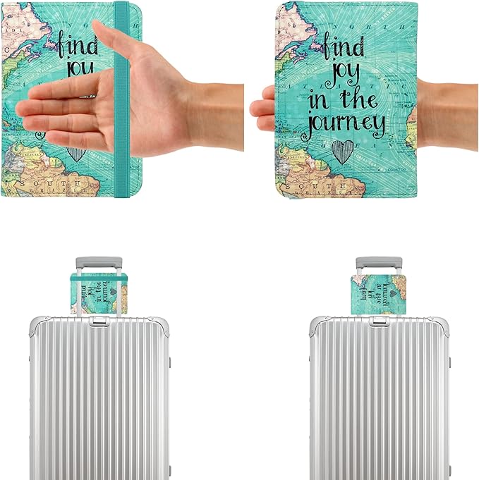 ZOPPEN Passport Holder Wallet, Passport Cover Travel Wallet Women Travel Essentials Accessories Document Organizer Travel Must Haves Rfid Blocking Cover Case for Women and Men, Map