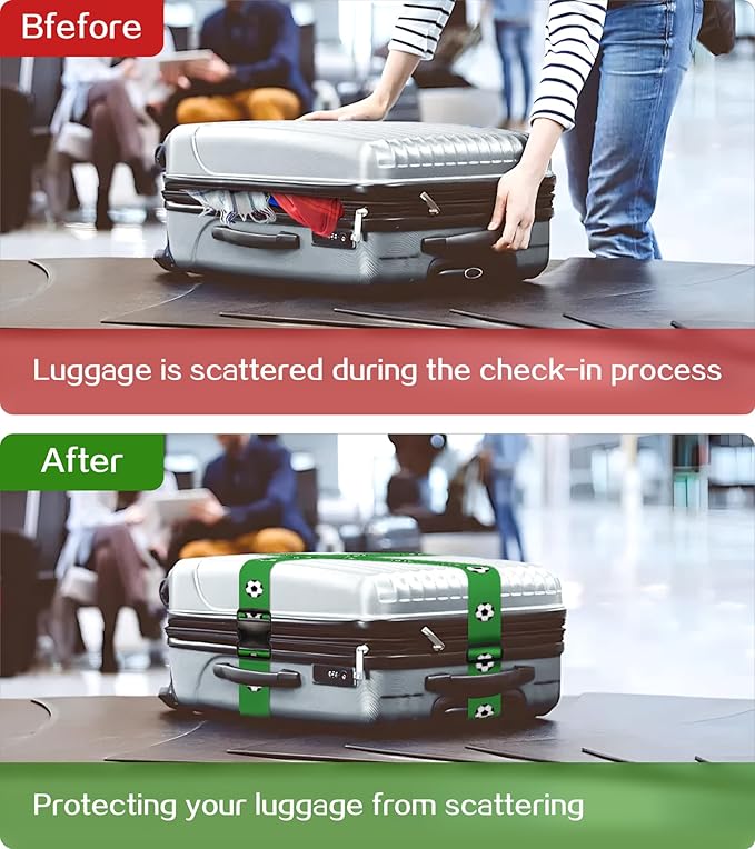 Luggage Straps for Suitcases Travel Belt Luggage Band Heavy Duty Traveling Luggage Identifier Cute Women Girls Unique Accesory,