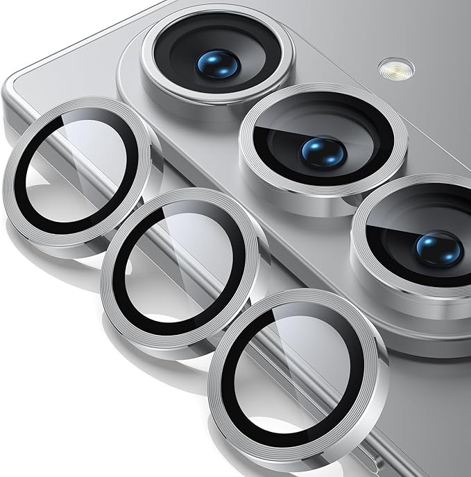 WSKEN for Z Fold 7 Camera Lens Protector Case Cover - Ultra HD Anti-Reflective Tempered Metal Glass Anti Scratch Rear Camera Screen Protector Film for Samsung Galaxy Z Fold 7 5G Accessories,Silver