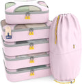 Shacke 6 Set Packing Cubes for Travel - Compression Packing Bags/Travel Organizer - Luggage Organizer Bags for Traveling - Travel Essentials for Women - Cruise Must Haves Packing List
