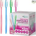 144 Pack Disposable Toothbrushes with Toothpaste Built in - Prepasted Toothbrushes Individually Wrapped - Single Use Waterless Tooth Brush with Soft Bristles - Bubblegum Flavor/Kids
