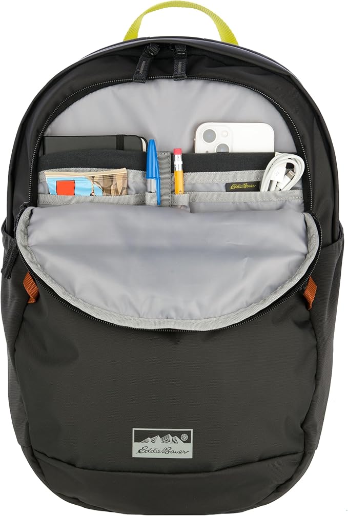 Eddie Bauer 20L Venture Backpack, Hydration and Laptop Compatible Daypack, Carbon Black