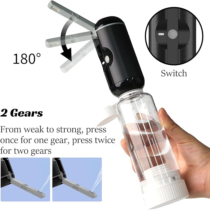 Portable Bidet for Travel, VITCOCO Electric Travel Bidet Sprayer with 2 Water Bottles and Zip Case, Rechargeable High Pressure Handheld Bidets Perfect for Personal Cleaning, Gift for Women,Friend,etc.