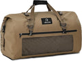 IRON JIA'S Motorcycle Dry Bag - Waterproof Duffle & Luggage Tail Bag Saddle Bags with Roll Top Closure, Shoulder Straps, Inner Pocket and Mesh Pocket (Brown, 70L)