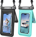 [Up to 8.5''] Waterproof Phone Pouch Floating, Double Bags Waterproof Phone Case with Lanyard for iPhone 16 15 Pro Max, Galaxy S25 S24 Ultra, IPX8 Cellphone Dry Bag Beach Cruise Ship Essentials 2 Pack